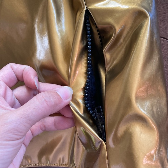 Vintage 80s Address Metallic Gold Vest Womens M - Picture 11 of 13